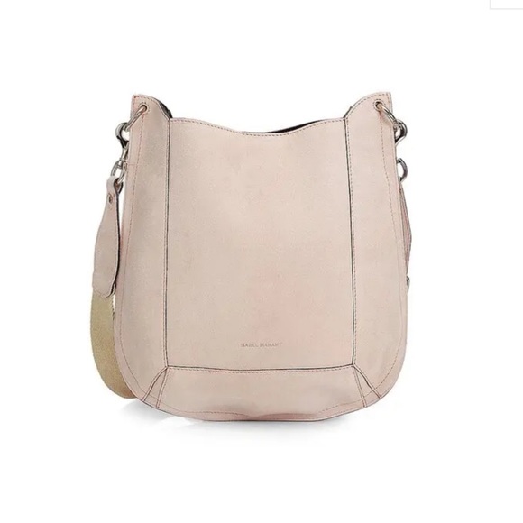 Isabel Marant Oscan Suede Shoulder Bag in light pink - Picture 1 of 15